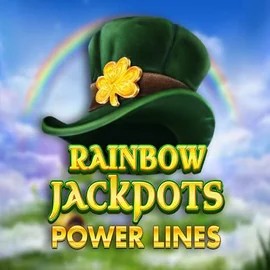 Rainbow Jackpots Power Lines slot logo by Red Tiger Gaming at Millioner Casino